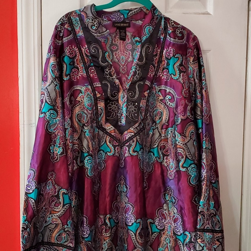 Lane Bryant Size 26/28 Blouse Long Sleeve 🔥